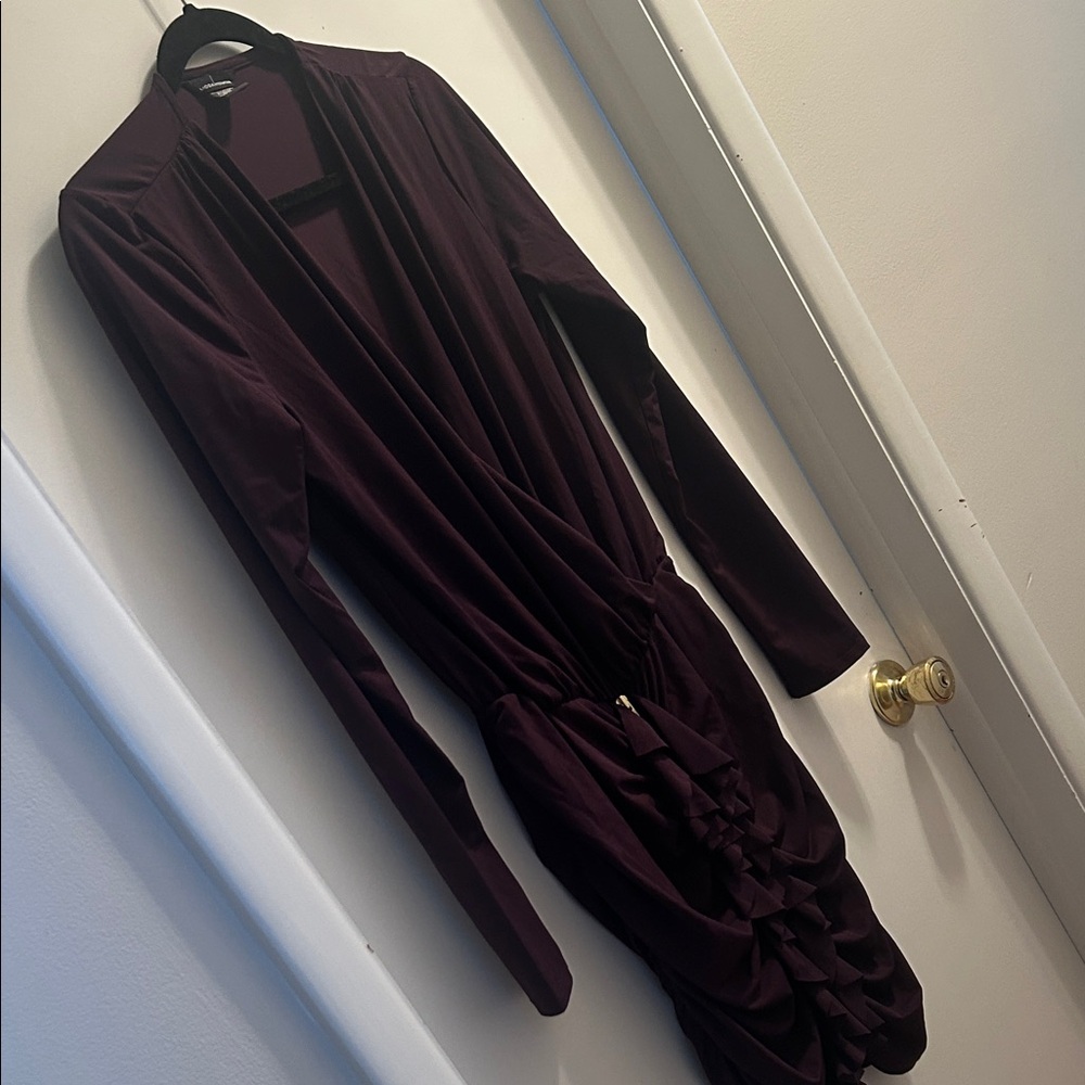 Moda International Deep Purple Long Sleeve Dress